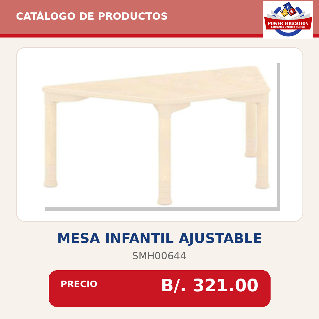 Mesa infantil ajustable SMH00644