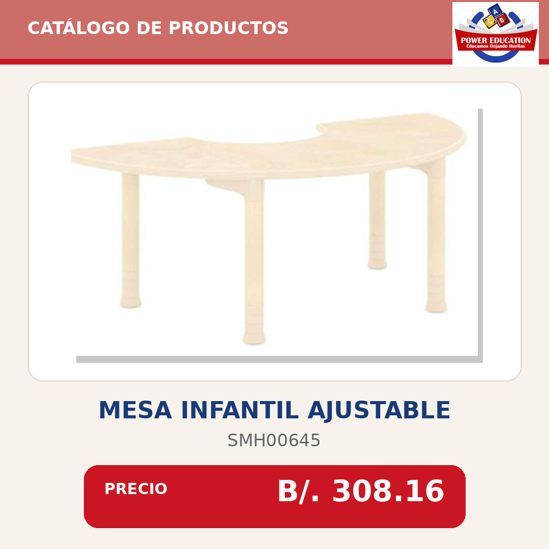 Mesa infantil ajustable SMH00645