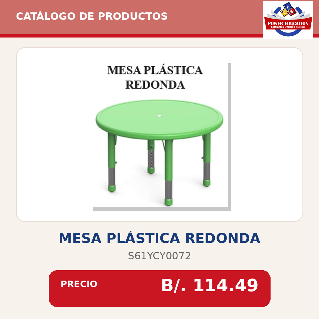 Mesa plástica redonda S61YCY0072