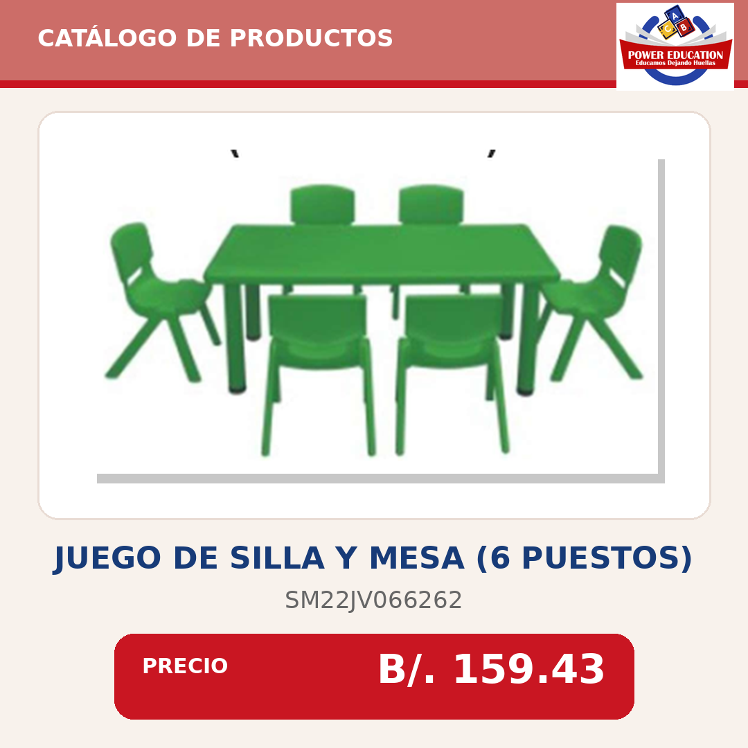 Juego de silla y mesa (6 puestos) SM22JV066262