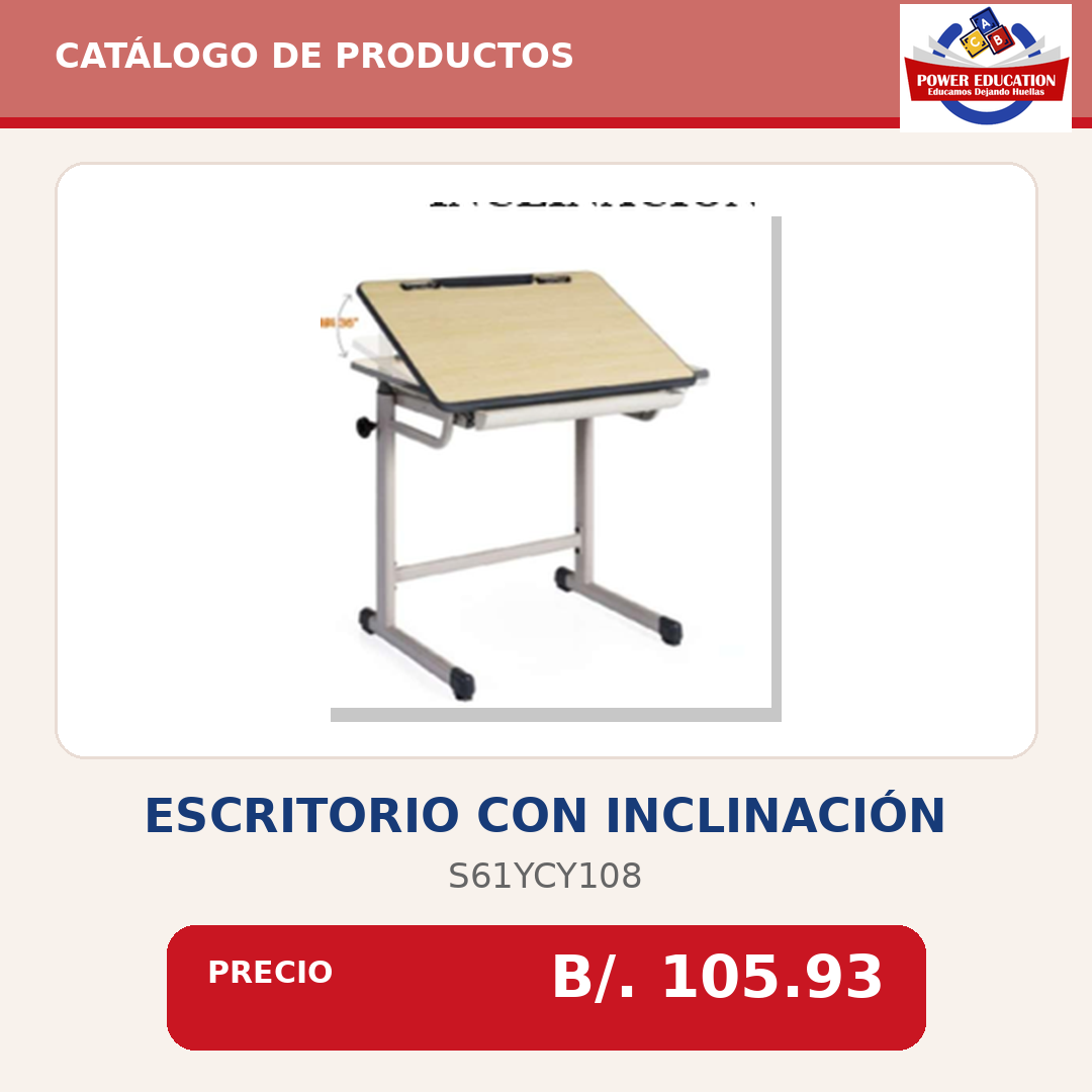 Escritorio con inclinación S61YCY108